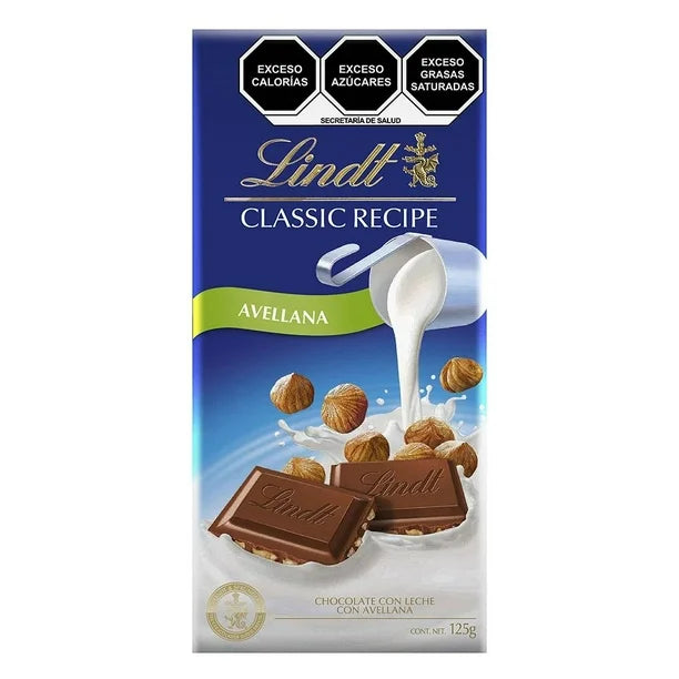 Chocolate con leche Lindt Classic Recipe con Avellana 125g.