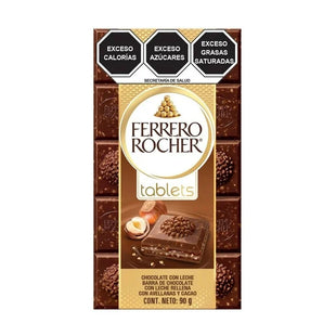 Barra de chocolate Ferrero Rocher tablets con leche 90 g