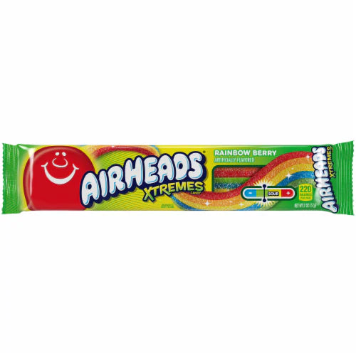 AIRHEADS XTREMES SOUR BELTS RAINBOW BERRY 12oz