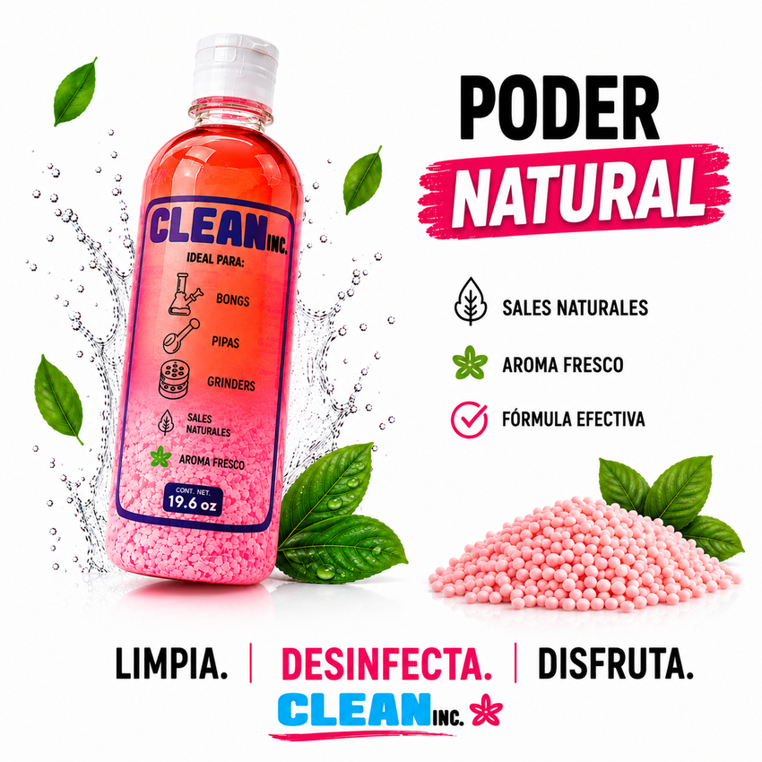 Limpiador para pipas, bongs y grinders CLEAN inc. 19.6oz