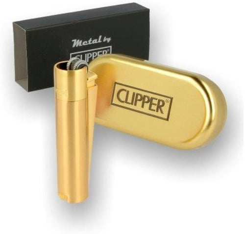 Clipper Encendedor Metalico Dorado Mate