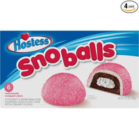 HOSTESS SNOBALLS, pastel de chocolate cubierto de coco, relleno cremoso, 6 unidades de 10.5 onzas