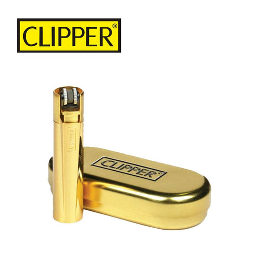 Clipper Encendedor Metalico Dorado Brilloso