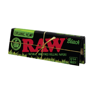 Raw Papeles  1 1/4 Organic Hemp Black