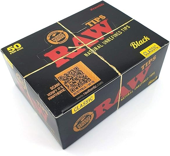 Raw Tips Black Caja 50pz