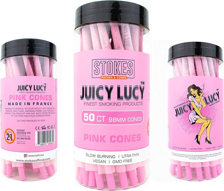 Juicy Lucy Conos Pink 50pz 98mm