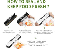 Maquina Selladora Al Vacio Con 15 Bolsas de Sellado