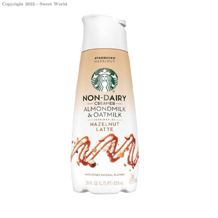 Starbucks Hazelnut Flavored Almondmilk and Oatmilk Non-Dairy Liquid Coffee Creamer