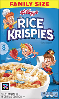 Rice Krispies Cold Breakfast Cereal, 8 Vitamins and Minerals, Rice Krispies Treats, Family Size