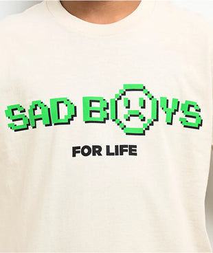 Playera Sad boyz Beige Manga Corta