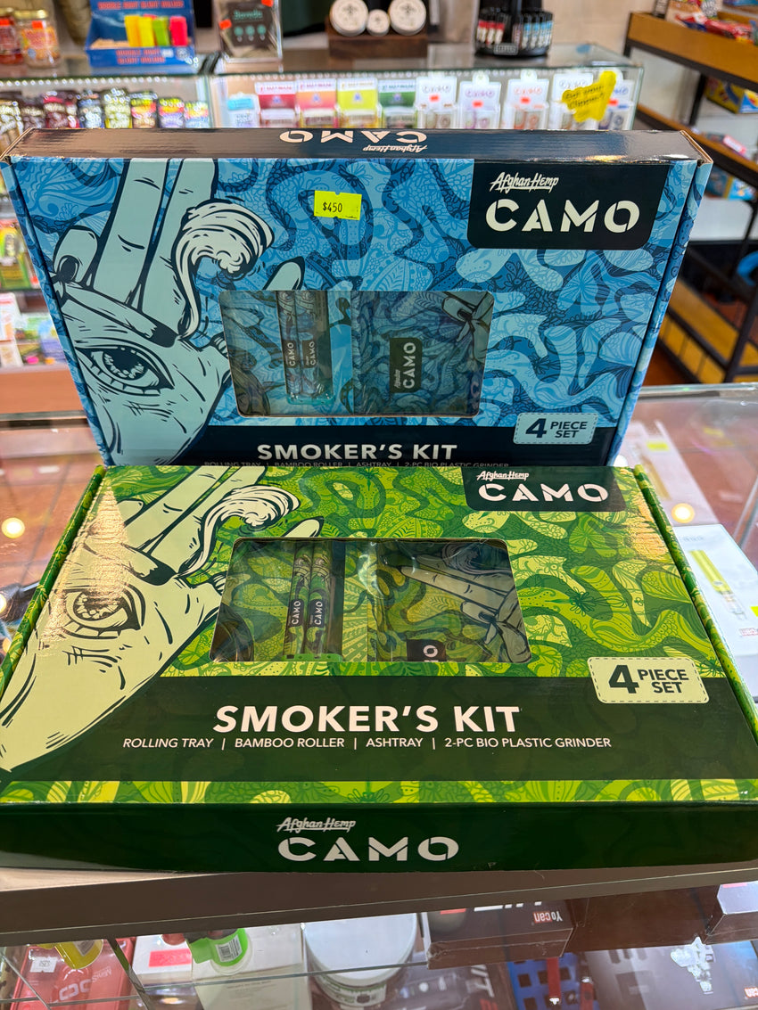Smokers kit afghan hemp camo 4 piezas