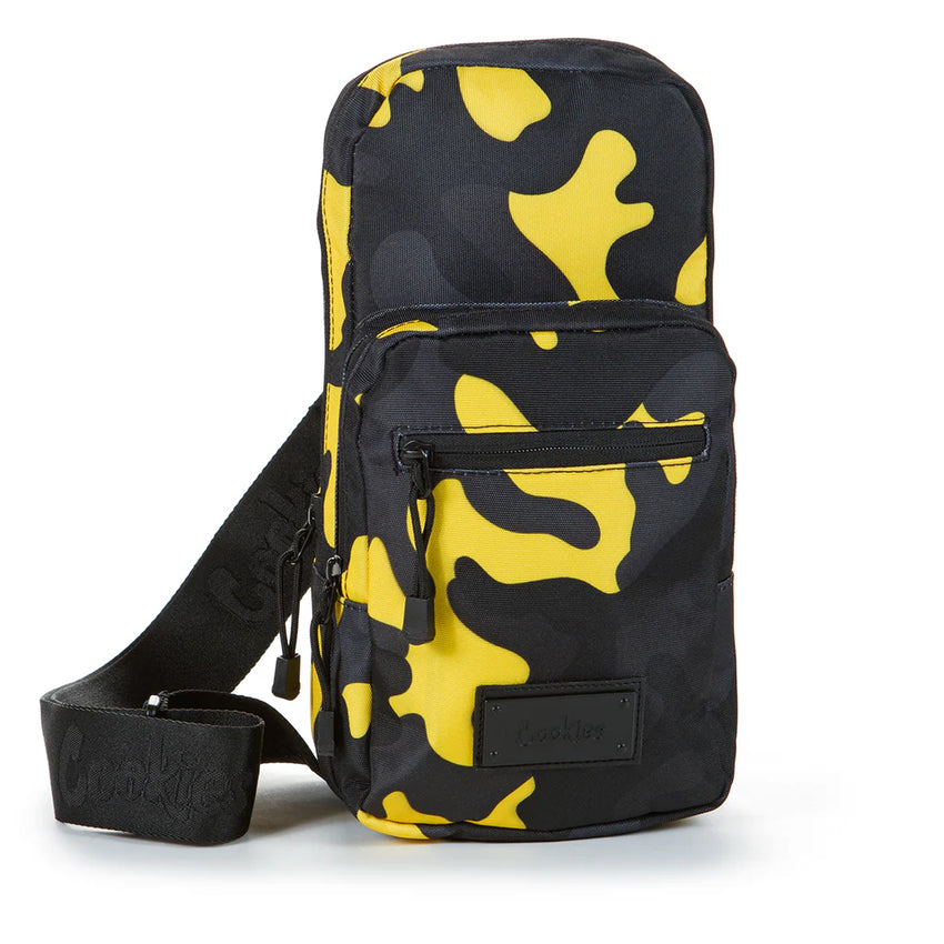 COOKIES YELLOW CAMO noir smell proof shoulder bag