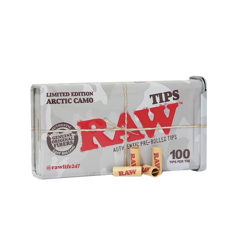 Raw 100 tips Limited edition camo lata metalica