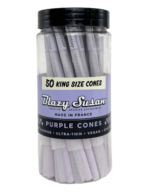 Blazy Susan Bote de Conos Morados con  50 King Size