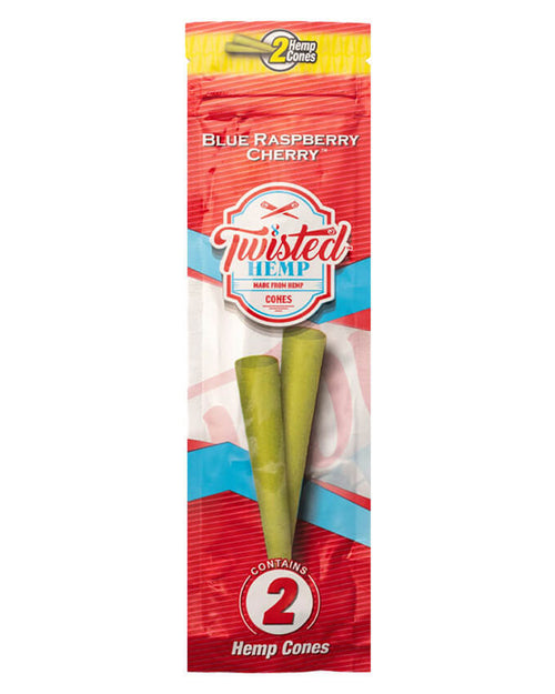 Twisted hemp 2 conos Blue Rasberry Cherry
