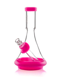 GRAV Deco Beaker Bong con Silicon Rosa