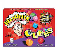 Warheads Sour Chewy Cubes Theatre Box - 4oz (113g)