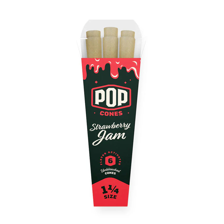 Pop Cones Strawberry Jam 6pz 1 1/4