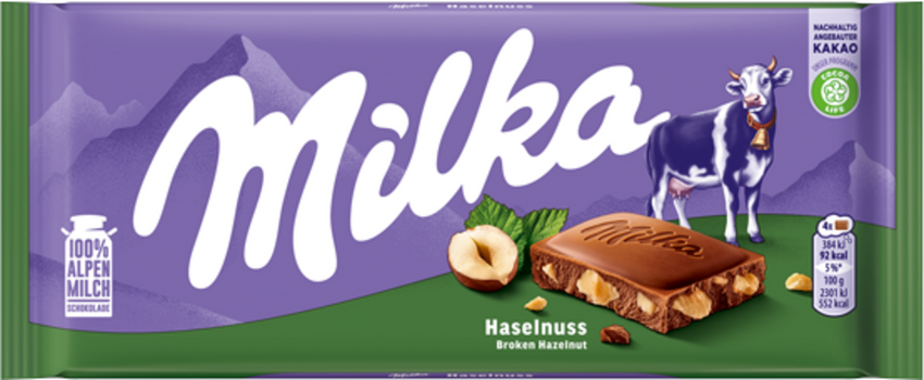 Chocolate Milka trozos de avellana Chocolate 100g